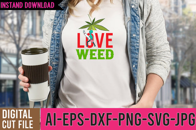 Love Weed SVG Cut File SVG BlackCatsMedia 