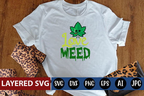 Love Weed SVG cute file SVG Blessedprint 