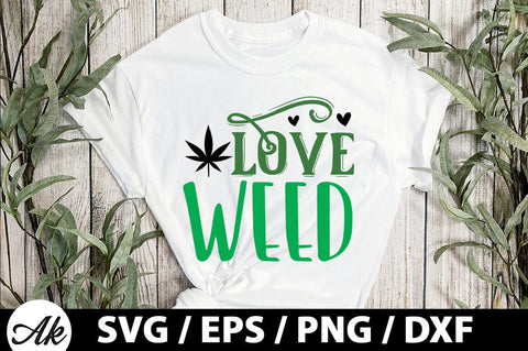 Love weed SVG SVG akazaddesign 