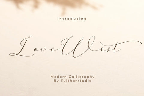 Love West Font Sulthan studio 