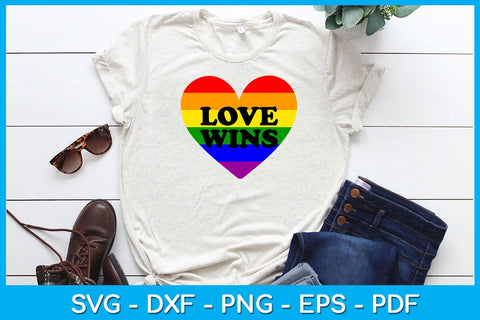 Love Wins Pride Month SVG PNG PDF Cut File SVG Creativedesigntee 