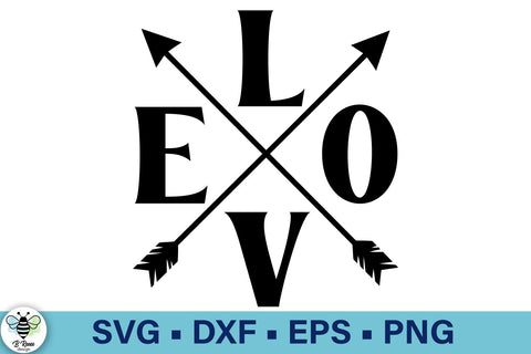 Love with Arrows SVG | Valentine's Day SVG SVG B Renee Design 