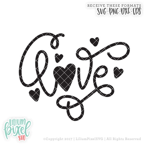 Love with Heart SVG Lilium Pixel SVG 