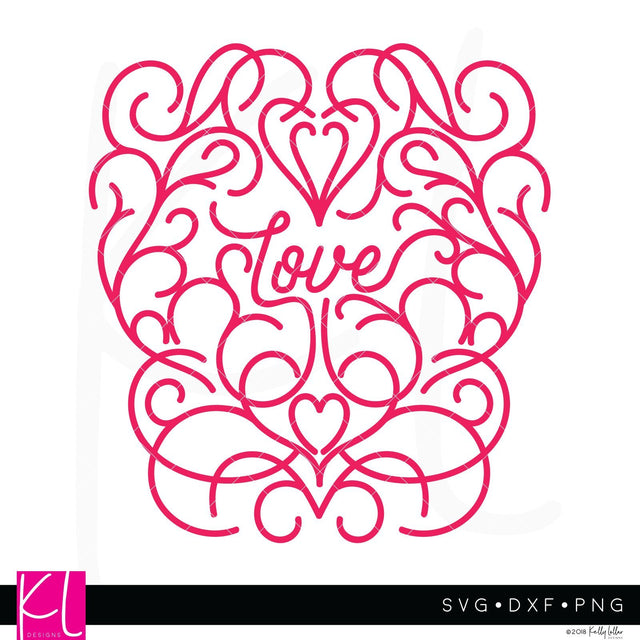 Love with Scrolls SVG Kelly Lollar Designs 