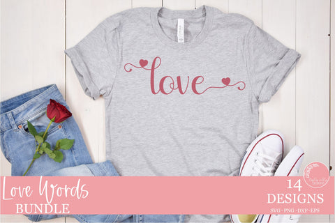 Love Words Bundle-Valentine SVG Bundle SVG Linden Valley Designs 