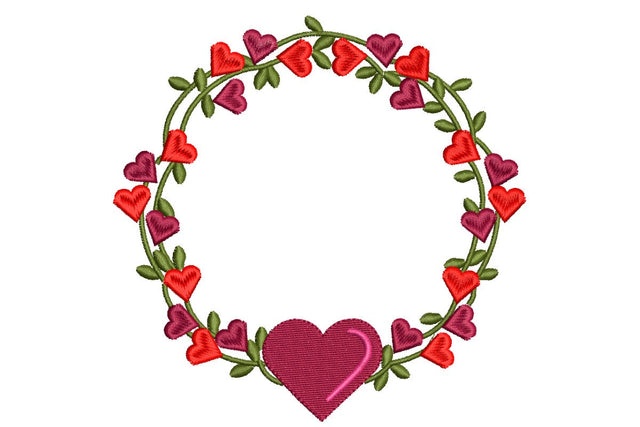 Love Wreath Embroidery Designs, Valentine's day Embroidery Designs Embroidery/Applique DESIGNS NextEmbroidery 