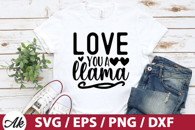 love you a llama SVG SVG akazaddesign 