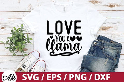 love you a llama SVG SVG akazaddesign 