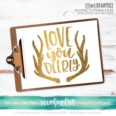 Love You Deerly SVG Lilium Pixel SVG 