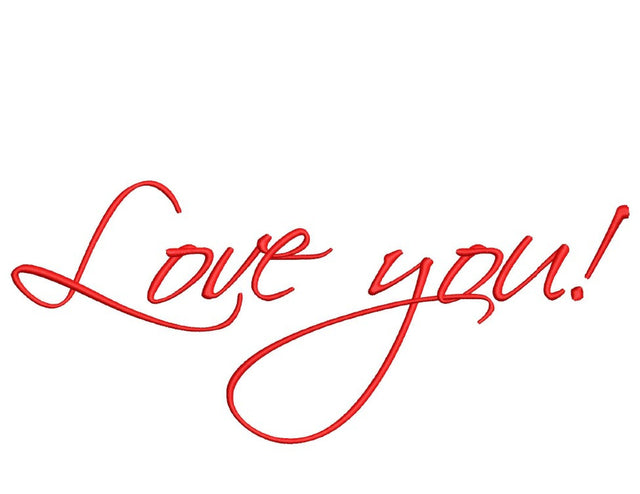 Love You Embroidery Design, Valentines Day Embroidery File, 3 sizes, Instant Download Embroidery/Applique DESIGNS Nino Nadaraia 