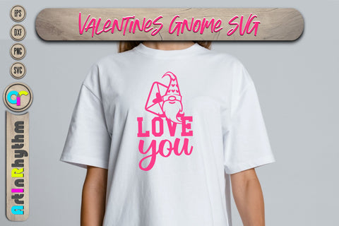 Love you, Happy Valentine's day svg, gnome svg SVG Artinrhythm shop 