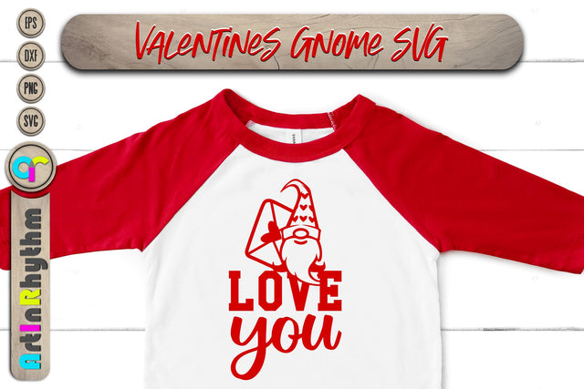 Love you, Happy Valentine's day svg, gnome svg SVG Artinrhythm shop 