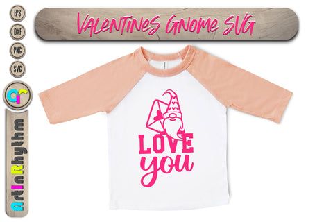 Love you, Happy Valentine's day svg, gnome svg SVG Artinrhythm shop 