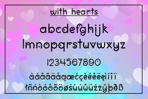 Love You Lots - A lowercase font with and without hearts Font Stacy's Digital Designs 