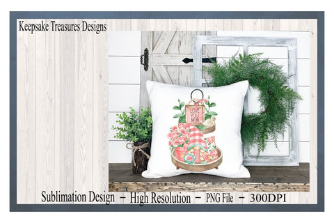 Love You Mom Gnome Tiered Tray, Happy Mother's Day, PNG Sublimation Design, Digital Download, Mother's Day PNG Sublimation Keepsake Treasures Designs LLC. 