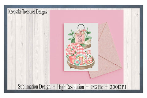 Love You Mom Gnome Tiered Tray, Happy Mother's Day, PNG Sublimation Design, Digital Download, Mother's Day PNG Sublimation Keepsake Treasures Designs LLC. 