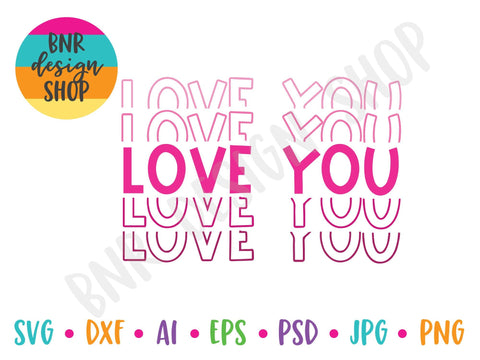 Love You SVG SVG BNRDesignShop 