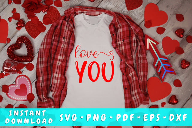 Love You SVG, Valentine's Day SVG SVG HappyDesignStudio 