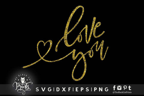 Love you | Valentine's day cut file SVG TheBlackCatPrints 