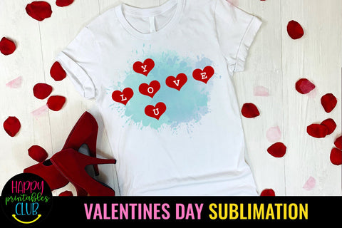 Love You Valentines Day Sublimation Sublimation Happy Printables Club 