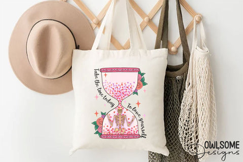 Love Yourself Skeleton Hourglass PNG Valentine Sublimation Owlsome.Designs 