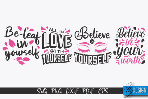 Love Yourself SVG Design | Self-Love SVG Quotes | Love SVG Quotes v.2 SVG Fly Design 