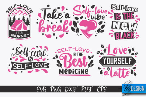 Love Yourself SVG Design | Self-Love SVG Quotes | Love SVG Quotes v.2 SVG Fly Design 