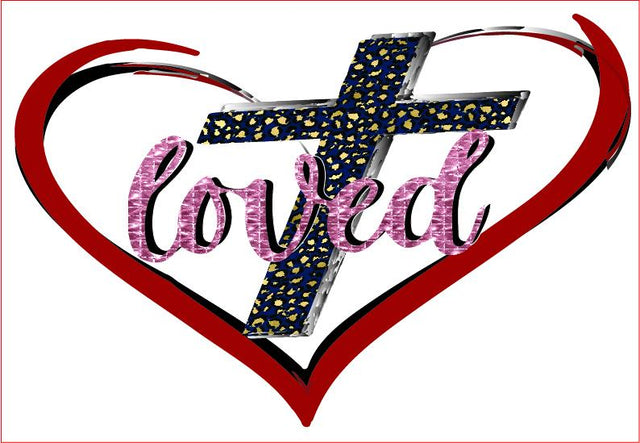 Loved Cross Sublimation Graphic Sublimation sublimationhappy 