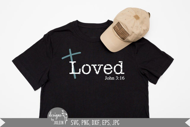 Loved, Distressed Design, Christian Design SVG Designs by Jolein 