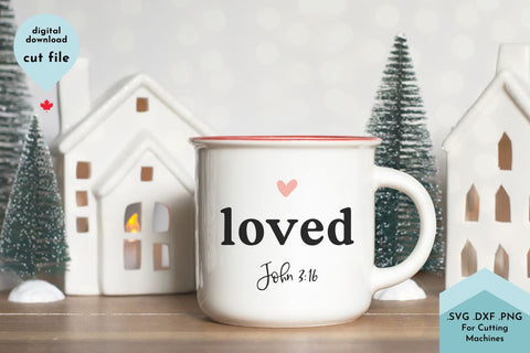 Loved John 3:16 Christian SVG Cut File SVG Lettershapes 