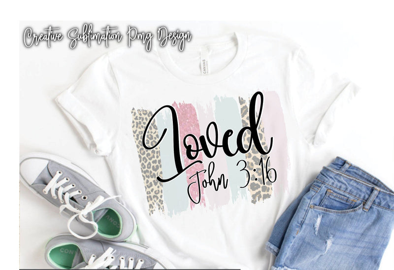 Loved John 3:16 Sublimation Creativeart88 