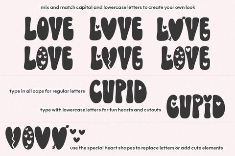 Lovedays - Retro Valentine's Day Font Font KA Designs 