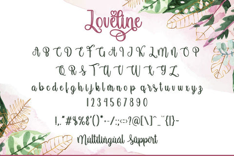 Loveline Font Fallen Graphic Studio 