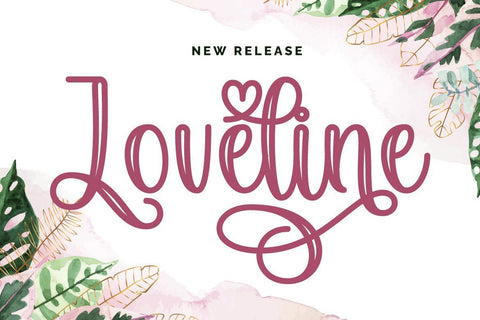 Loveline Font Fallen Graphic Studio 