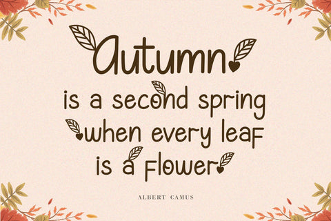 Lovely Autumn Font AEN Creative Store 