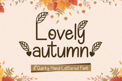 Lovely Autumn Font AEN Creative Store 