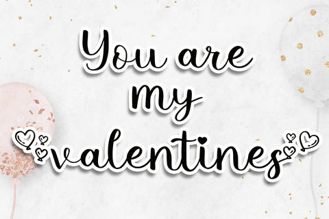 Lovely Balloon Font AEN Creative Store 