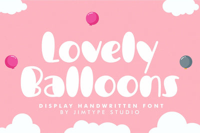 Lovely Balloons - Display Handwritten Font Font Jimtype Studio 