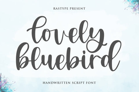 Lovely Bluebird | Handwritten Font Font Rastype 