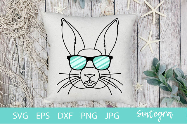 Lovely Bunny With Sunglasses SVG File SVG Sintegra 