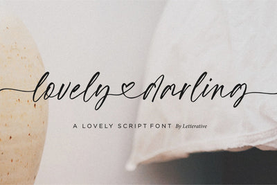 Lovely Darling Lovely Script Font Font Letterative 