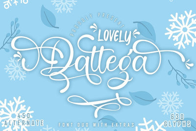 Lovely Dattega - Font Duo with extras Font Skiiller_Std 