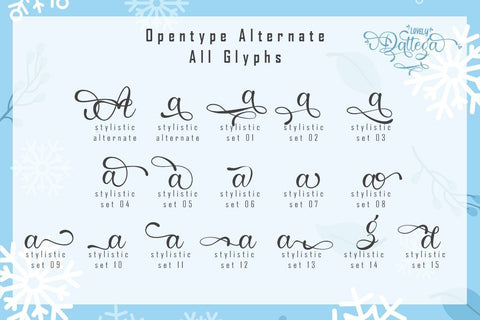Lovely Dattega - Font Duo with extras Font Skiiller_Std 