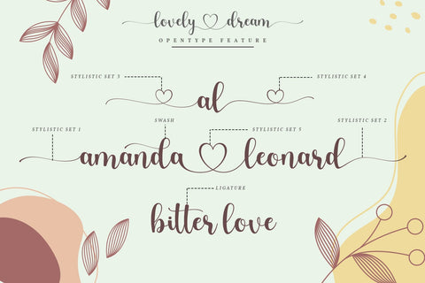 Lovely Dream-Beautiful Calligraphy Font Font yumnatype 