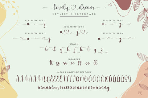 Lovely Dream-Beautiful Calligraphy Font Font yumnatype 