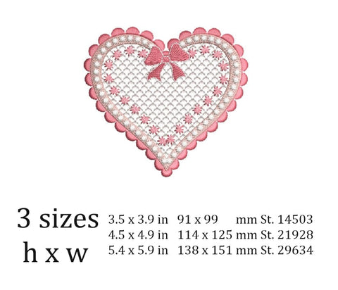 Lovely heart embroidery Embroidery/Applique DESIGNS ArtEMByNatalia 