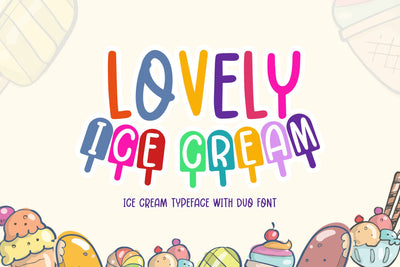 Lovely Ice Cream Font Hayletter Creative 