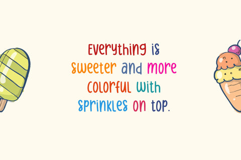 Lovely Ice Cream Font Hayletter Creative 