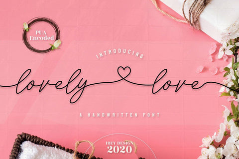 Lovely Love - Heart Font Font Ibey Design 