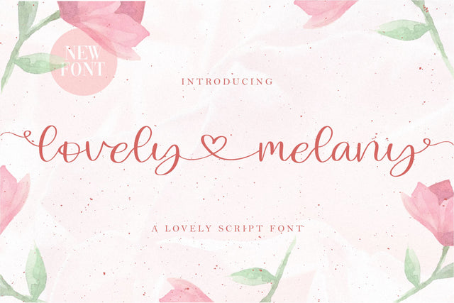 Lovely Melany Font Qwrtype Foundry 